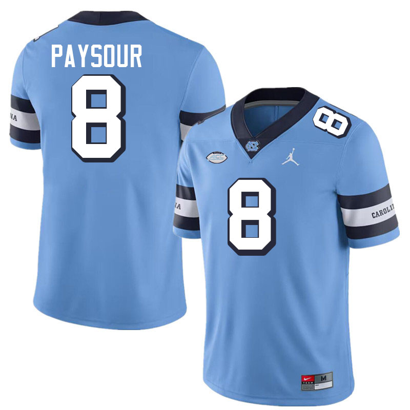 #8 Kobe Paysour North Carolina Tar Heels Jerseys,Apparels,Uniforms Stitched-Alternate Blue